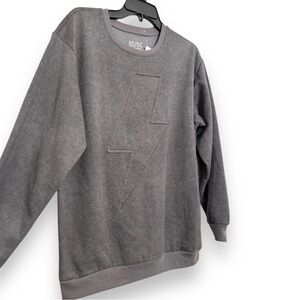 AC/DC Gray Lightning Bolt Sweater